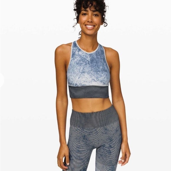 lululemon athletica Other - Lululemon Ebb to Train Bra White / Black / Luna size 4 Longline Sports Bra